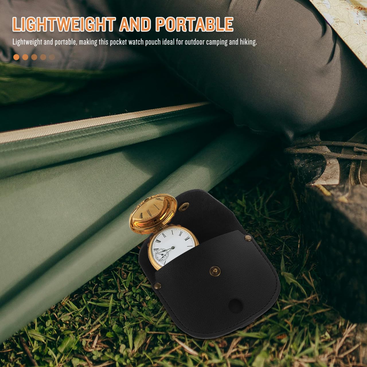 WOFASHPURET 5pcs Pocket Watch Pouch Lightweight Pu Case for Outdoor Travel Scratch-resistant Storage for Men Stylish Retro Watch Holder Father Day and Adventures