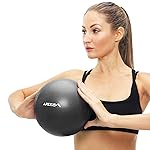 APEXUP Yoga Ball Exercise Ball, Heavy Duty Pilates Ball for Fitness, Balance, Core Workout, Physical Therapy (XXS (9) 23cm, Black)