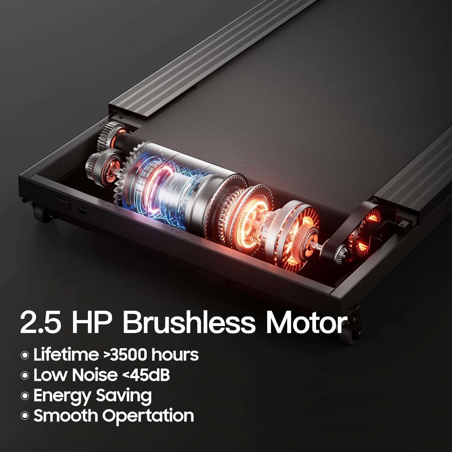 Internal view of the 2.5 HP brushless motor