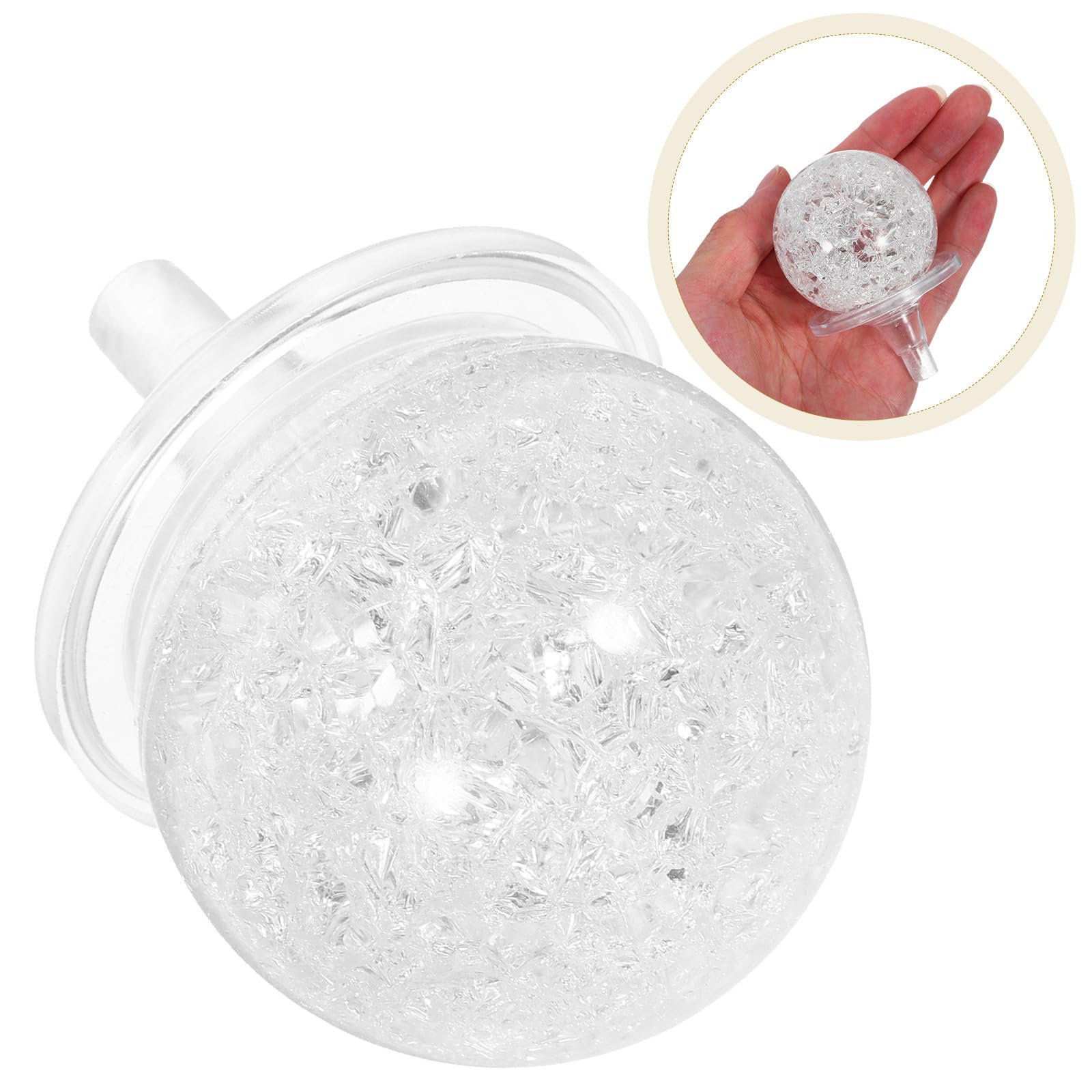 Esfera de Cristal Transparente 5 Cm Soporte, Bola Decorativa para Fuente de Agua Interior, Adornos de Bolas de Cristal para Decoración del Hogar y Arte Manualidades