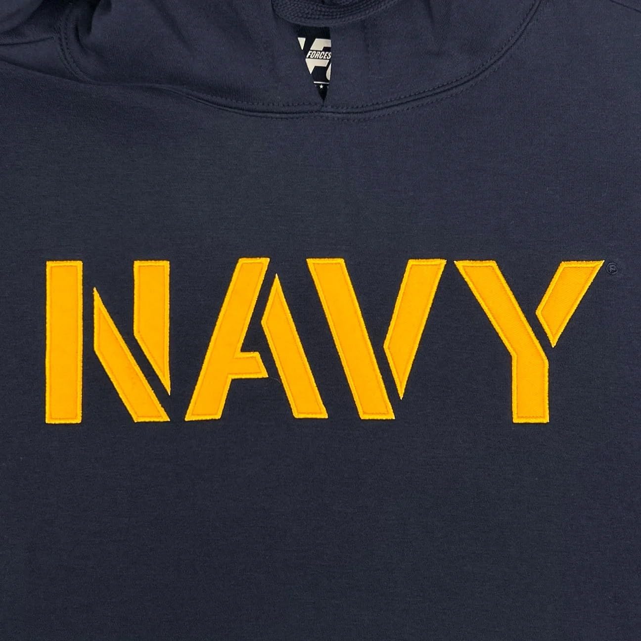 Armed Forces Gear US Navy Anchor Embroidered Fleece Hooded Sweatshirt (Navy)