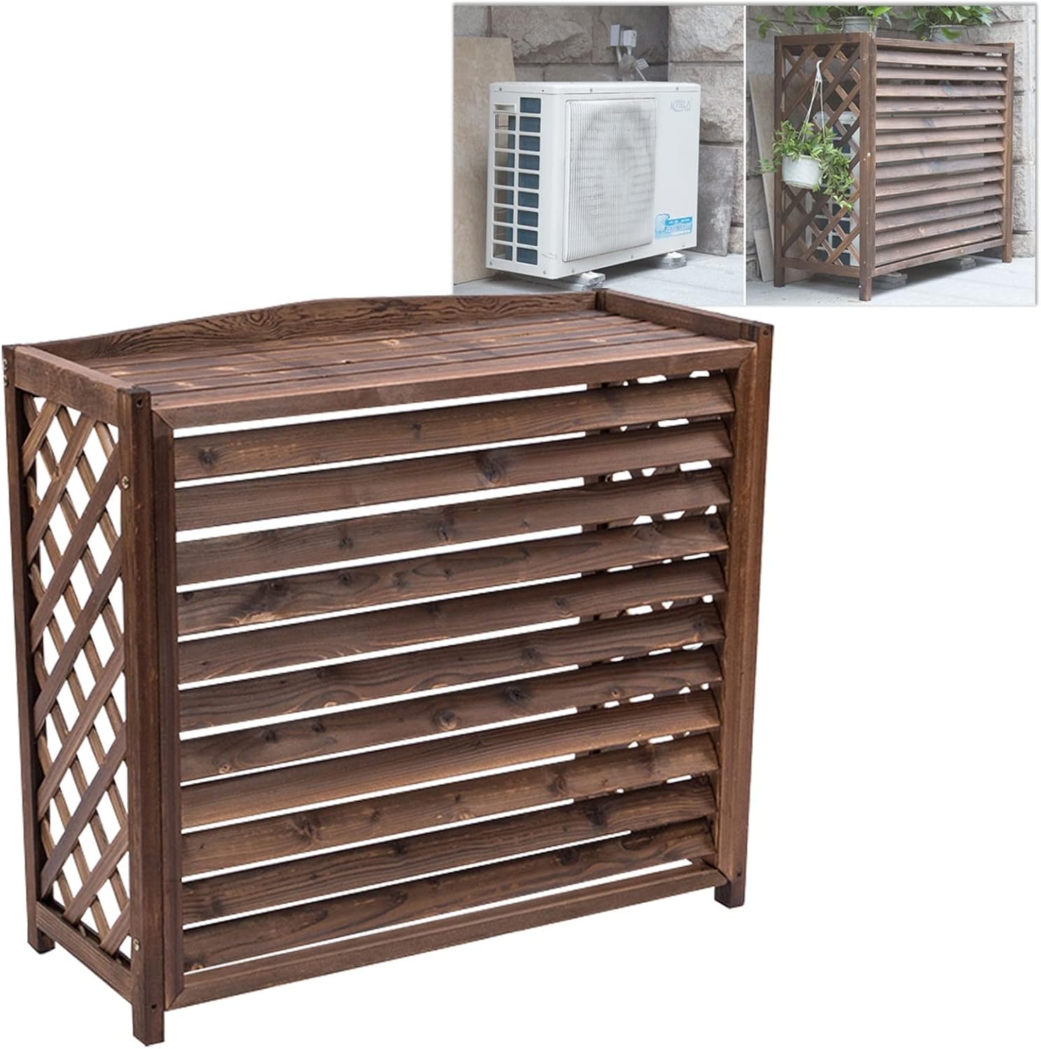 VARAKA Solid Wood Air Conditioner Fence Screen Radiator