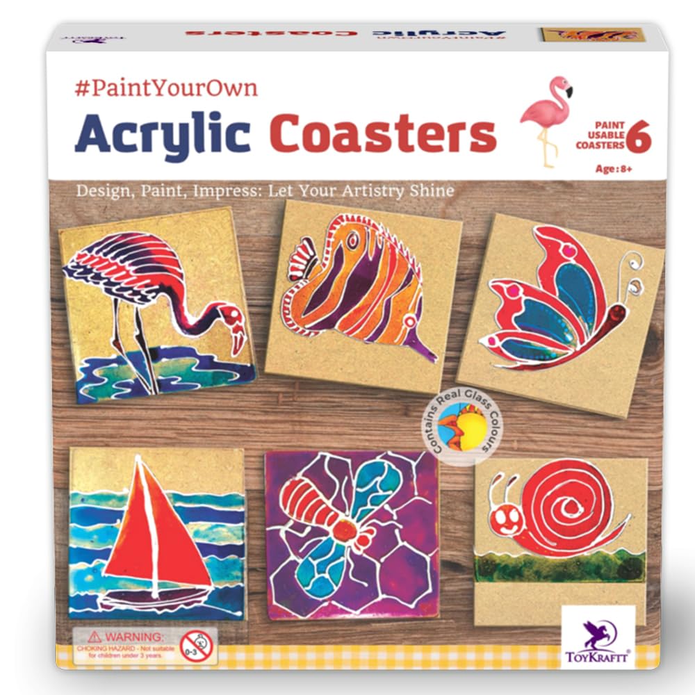 Acrylic Coasters glass painting DIY kit