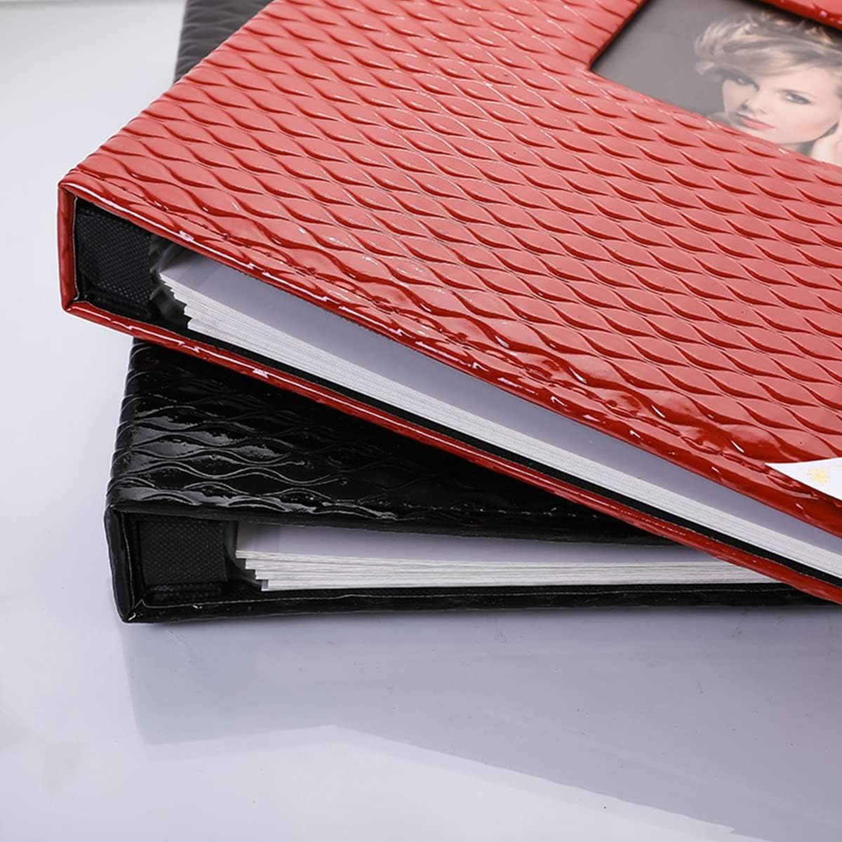 Self-Adhesive Photo Album Photo Collection Album Handmade 5 Inch 6 Inch DIY Photo Album Viscose Photo Album Used for Wedding Guest Anniversary (Color : Black Size : 33x34x5.5cm)