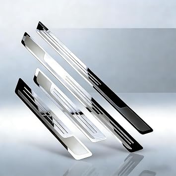 4PCS Car Door Sill Protector for Ford Fiesta VIII 2013-2023, Scuff Plate Guard Stainless Steel Door Entry Edge Protectors Trim Accessories