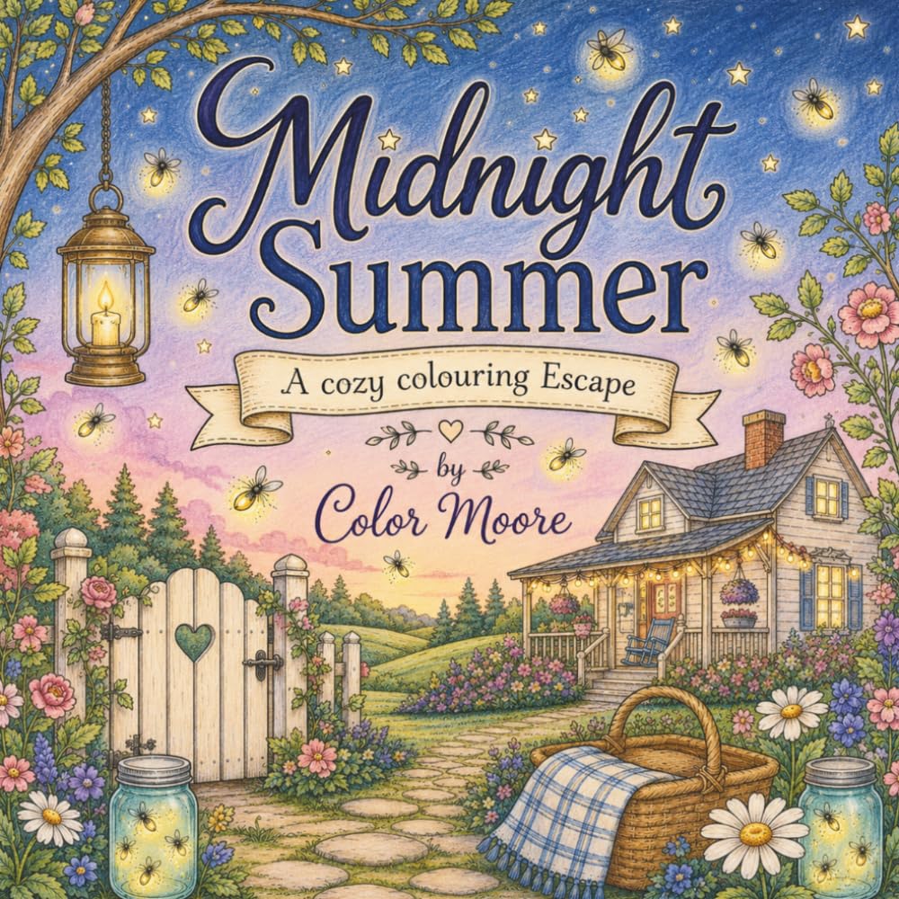 Midnight Summer: A cozy coloring escape (A Cozy Colouring Escape summer edition)