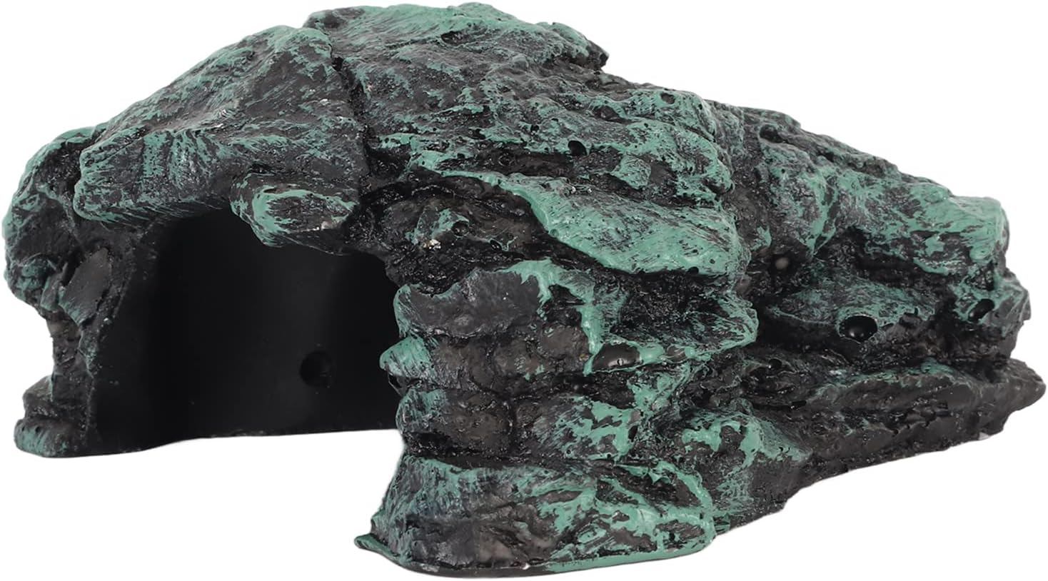 Snake Hide, Reptile Hide Aquarium Cave Resin Reptile Rock Hide Cave Turtle Basking Platform Tortoise Hideout for Gecko Leopard Lizards