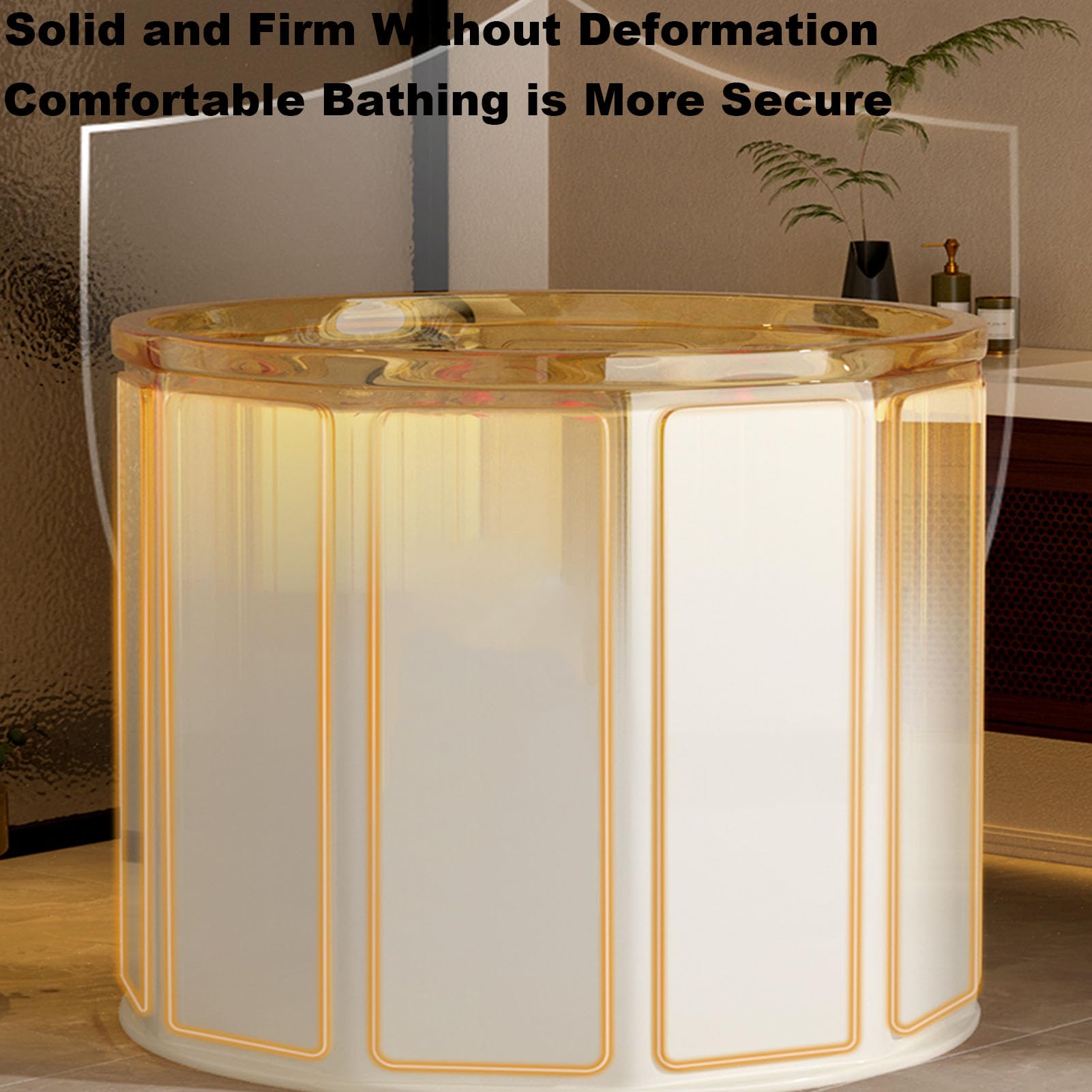 Faltbare Badewanne Erwachsene Portable Badewanne Freistehende Eistonne für Athleten Badewanne für Dusche Eistonne für Spa Soaking Hot SPA Heißes Bad Eisbad (Pink)