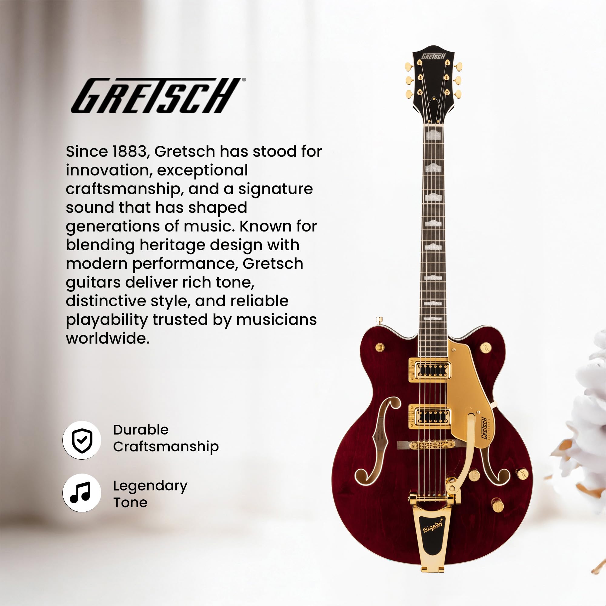Gretsch G5422TG Electromatic Classic Hollow Body Double-Cut Bigsby Walnut Stain - Halbakustik Gitarre