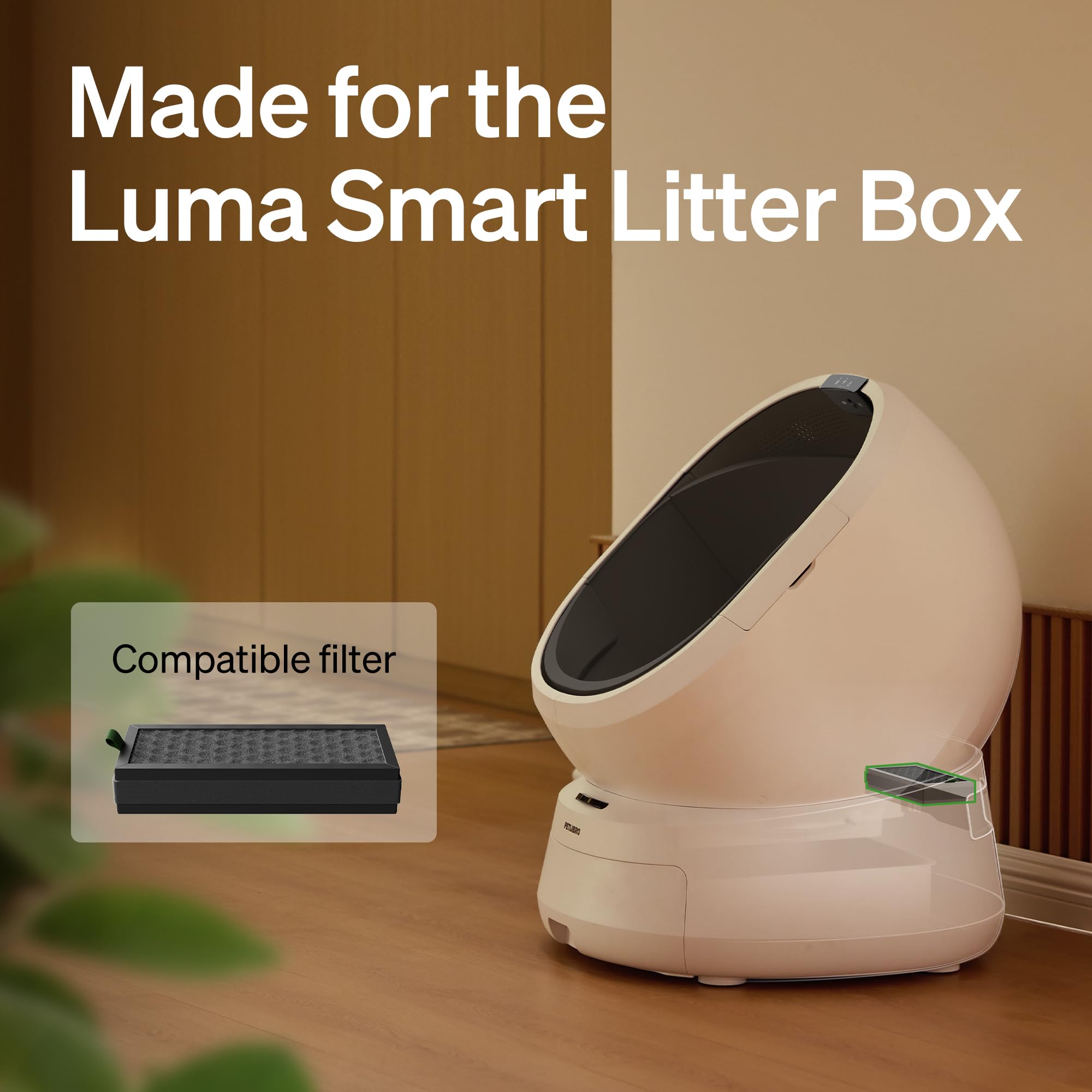 PETLIBRO Luma Automatic Cat Litter Box Activated Carbon Filter for Self Cleaning Litter Box, Air Purifier Filter, Easy Installation - image 3