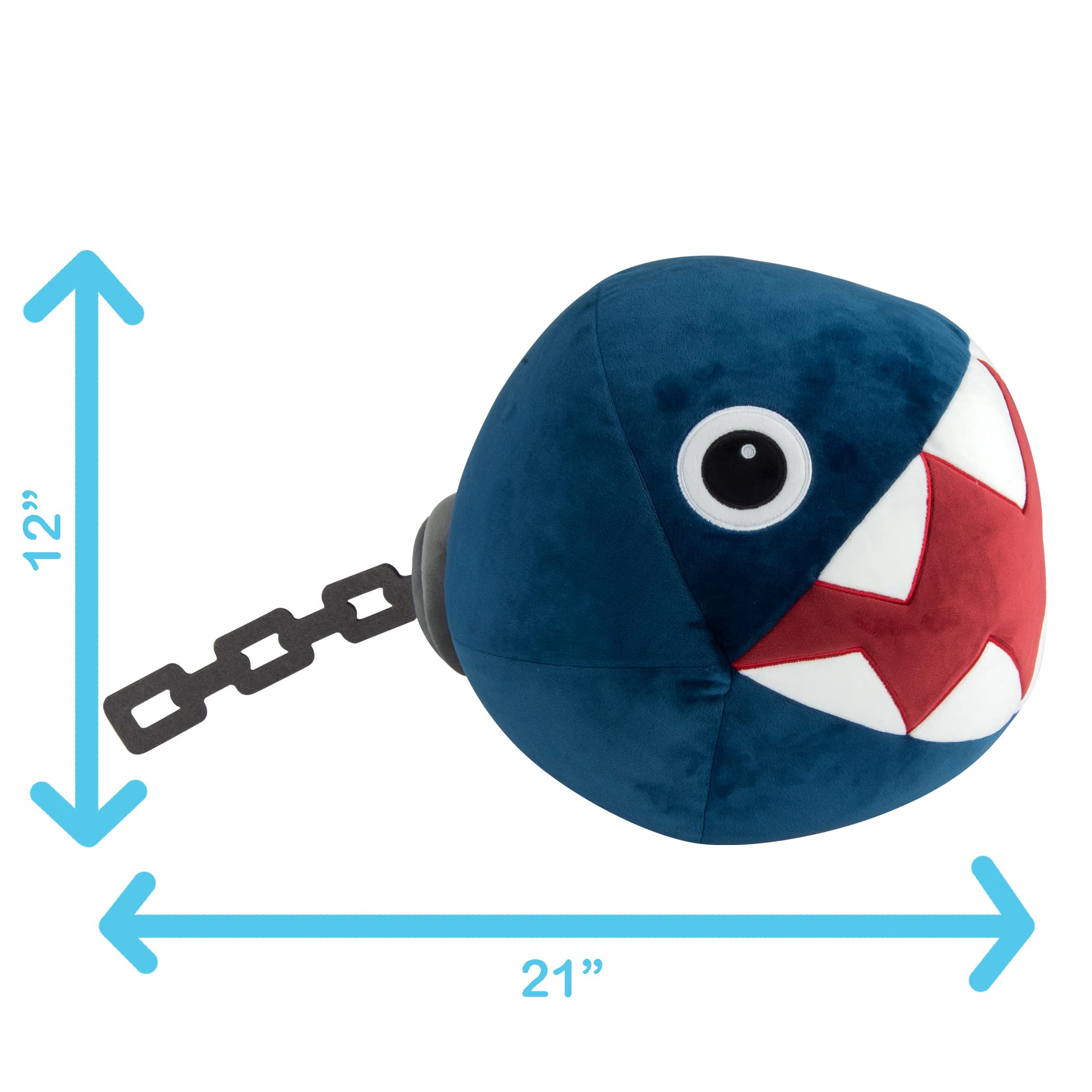 Club Mocchi Mocchi Super Mario Cadena Chomp Mega 15 pulgadas de felpa