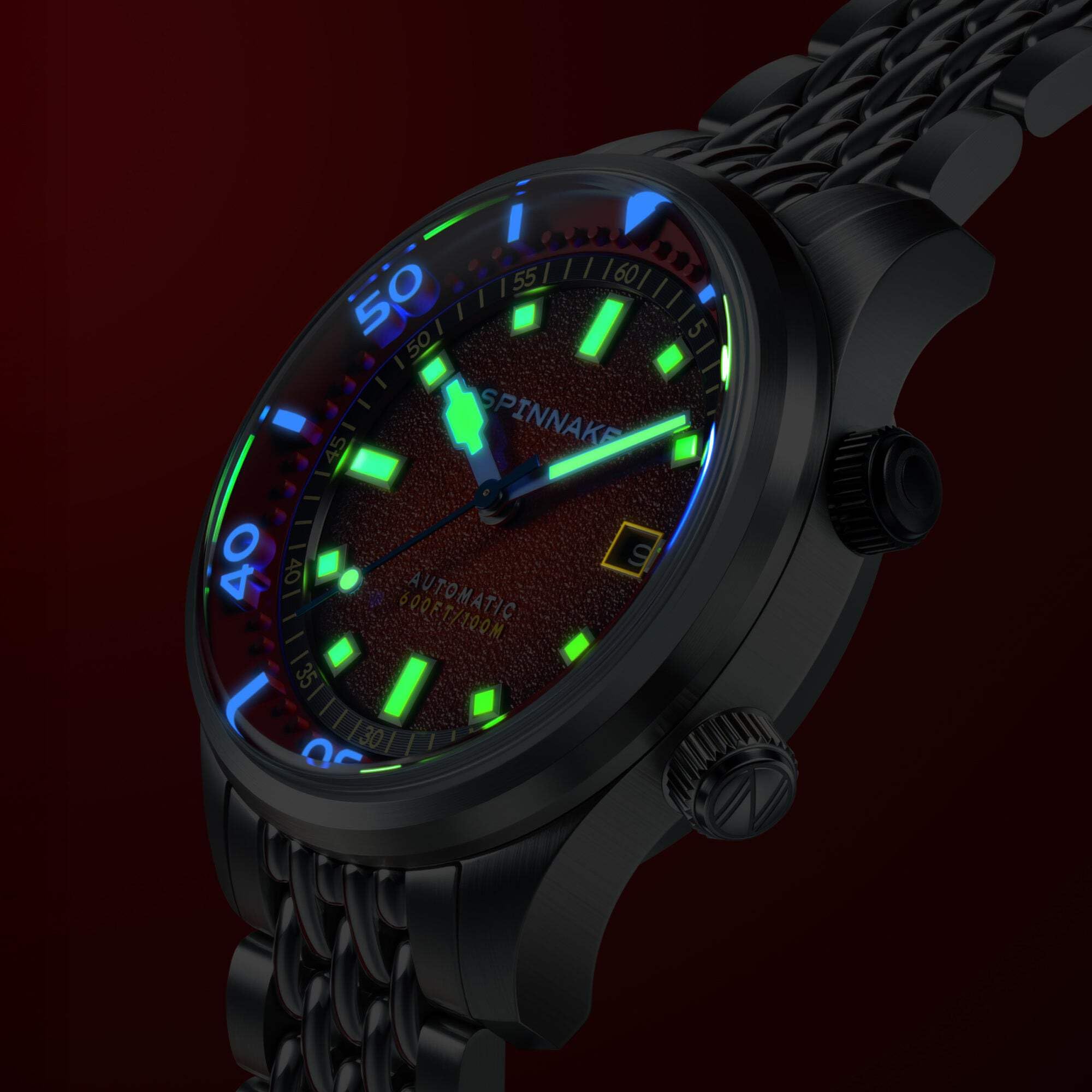Spinnaker Bradner SP-5062 - Reloj automático de 3 manecillas para Hombre de 42 mm con Correa de Piel auténtica o Acero Inoxidable