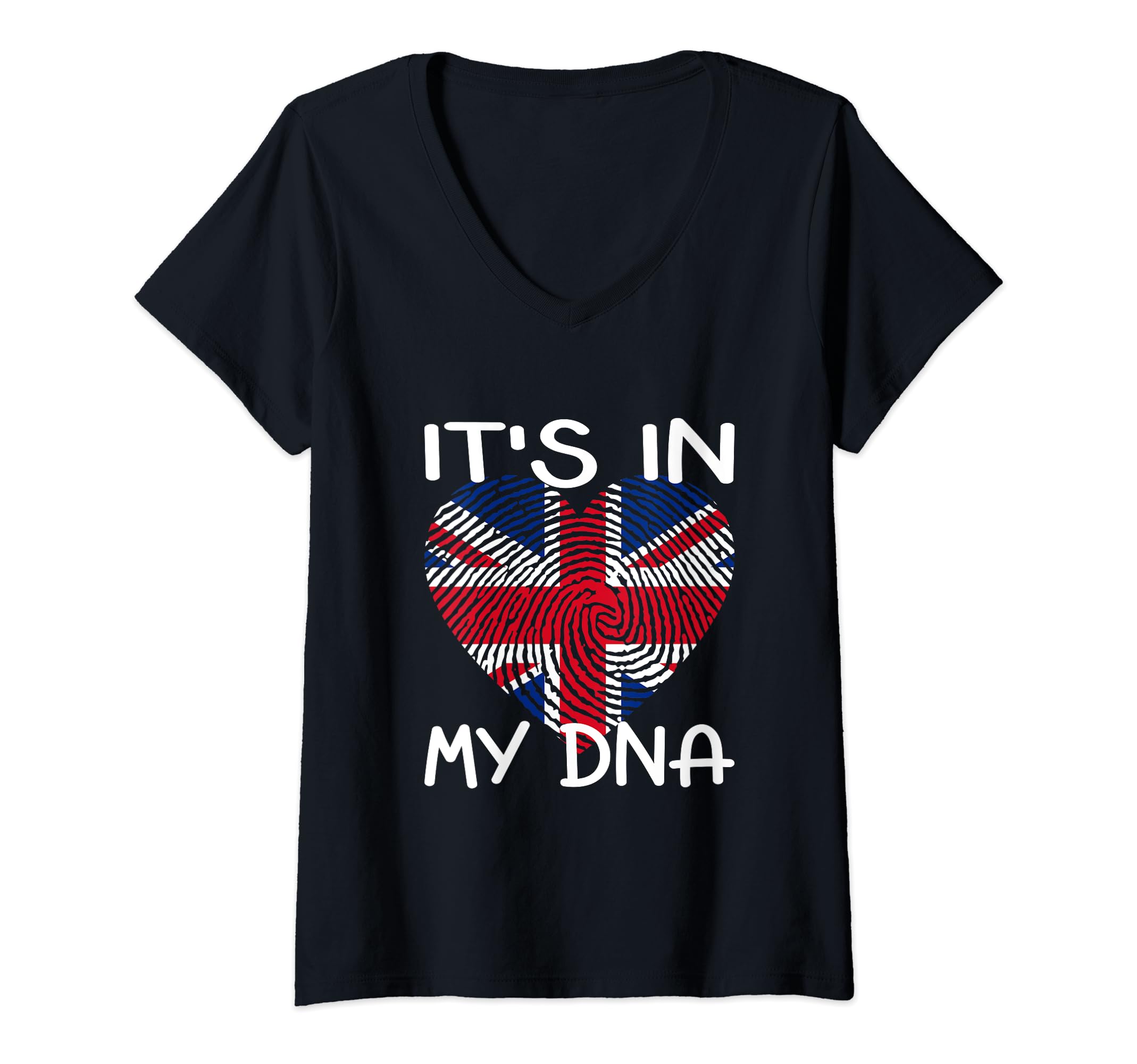 Flagged & Fabulous - UK DNA V-Neck T-Shirt