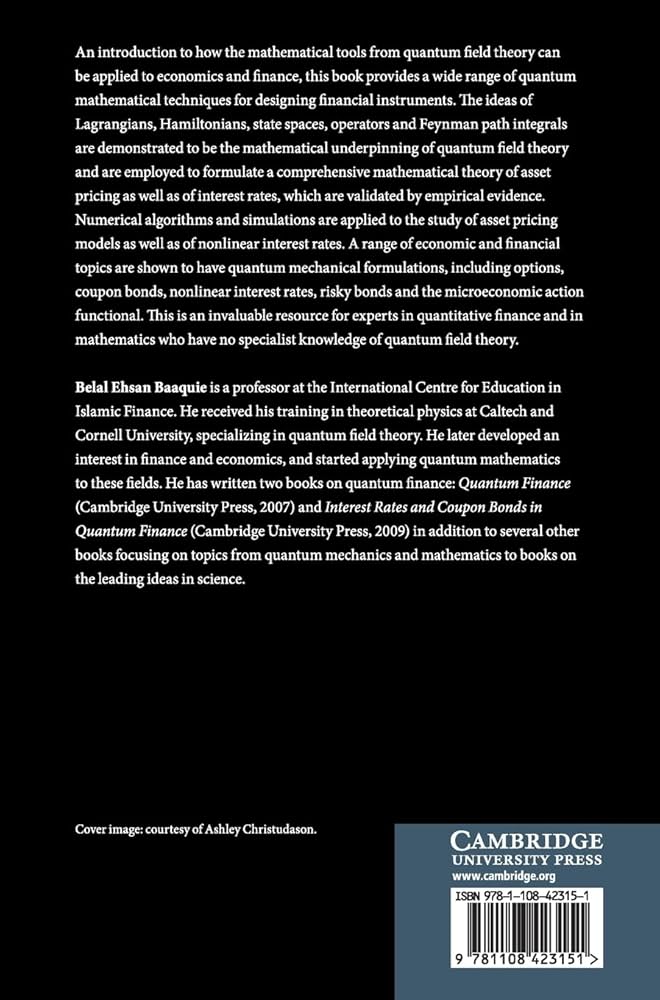 Quantum Field Theory for Economics and Finance: Baaquie