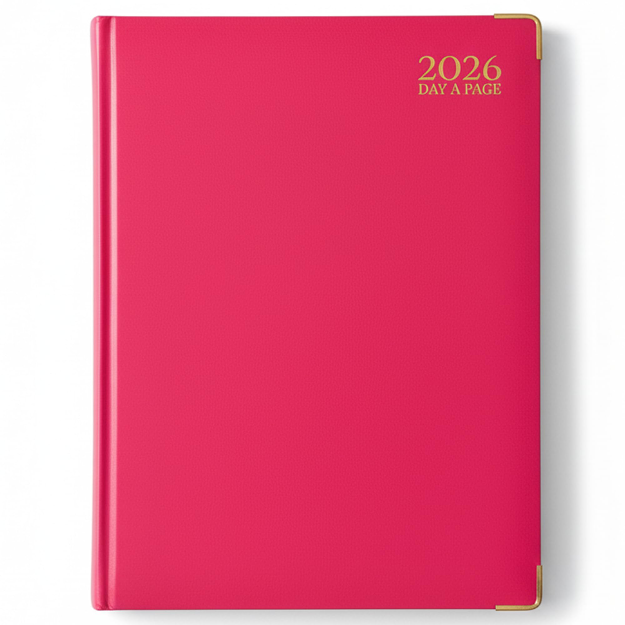 G4GADGET A5 2026 Day a Page Pink Diary Gilt Edges Hardback