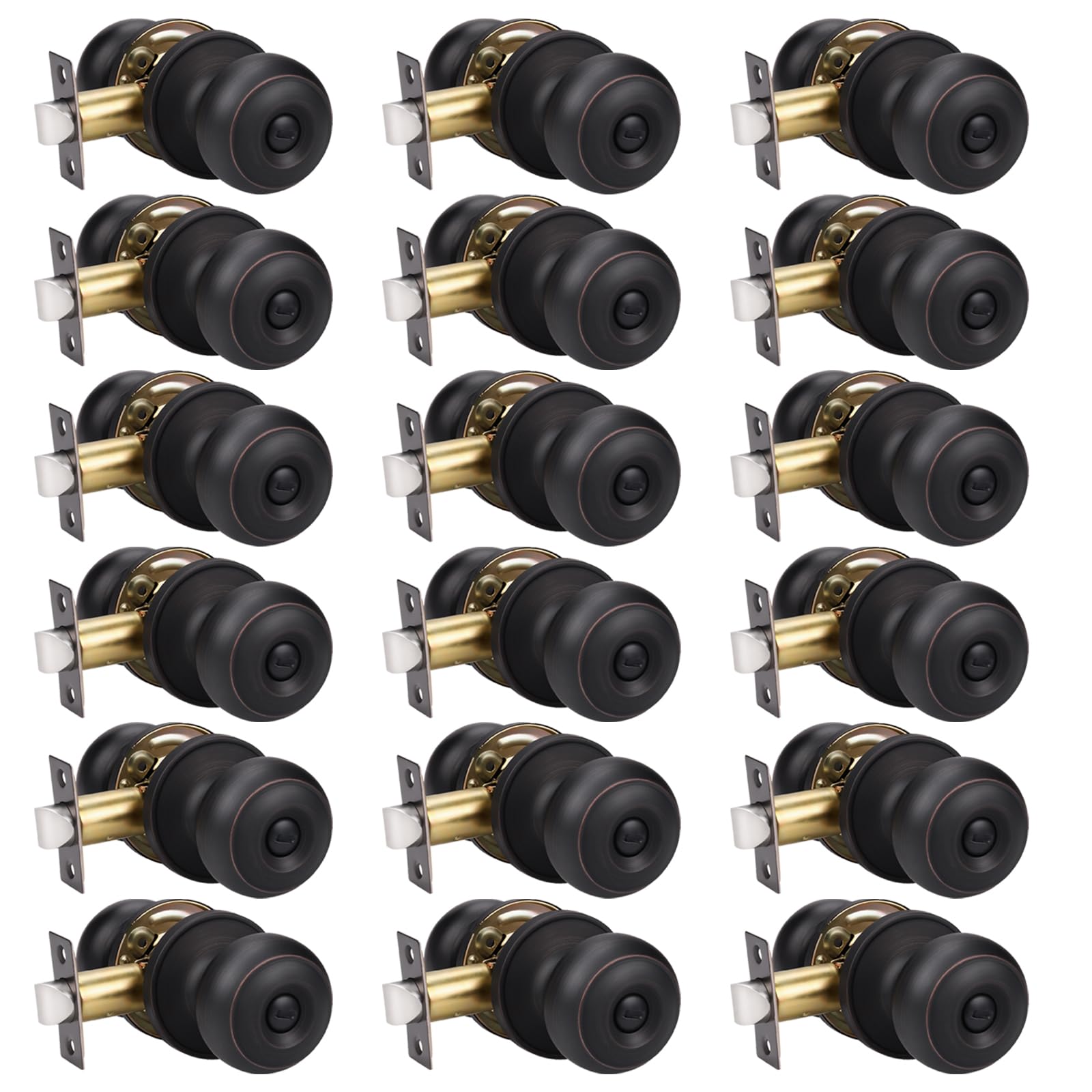 Privacy Door Knobs with Lock - Brushed Nickel -19