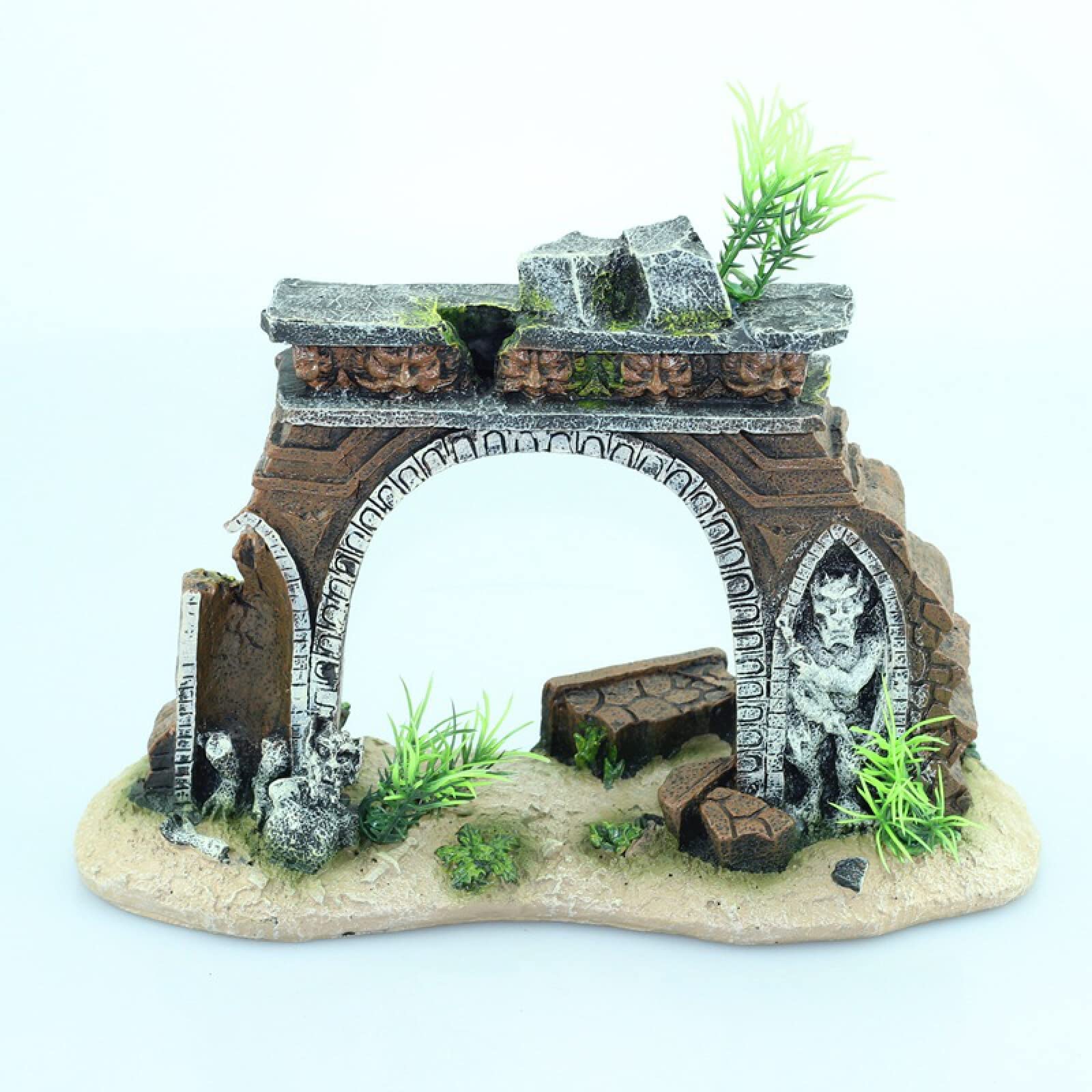 Decorazioni Acquario Arredamento Acquario Arredi Per Acquario 25 * 9 Cm Acquario Creativo Paesaggistica Per Acquario, Arco Della Porta, Simulazione Del Castello Con Vista Acquatica, Arco Della Porta,