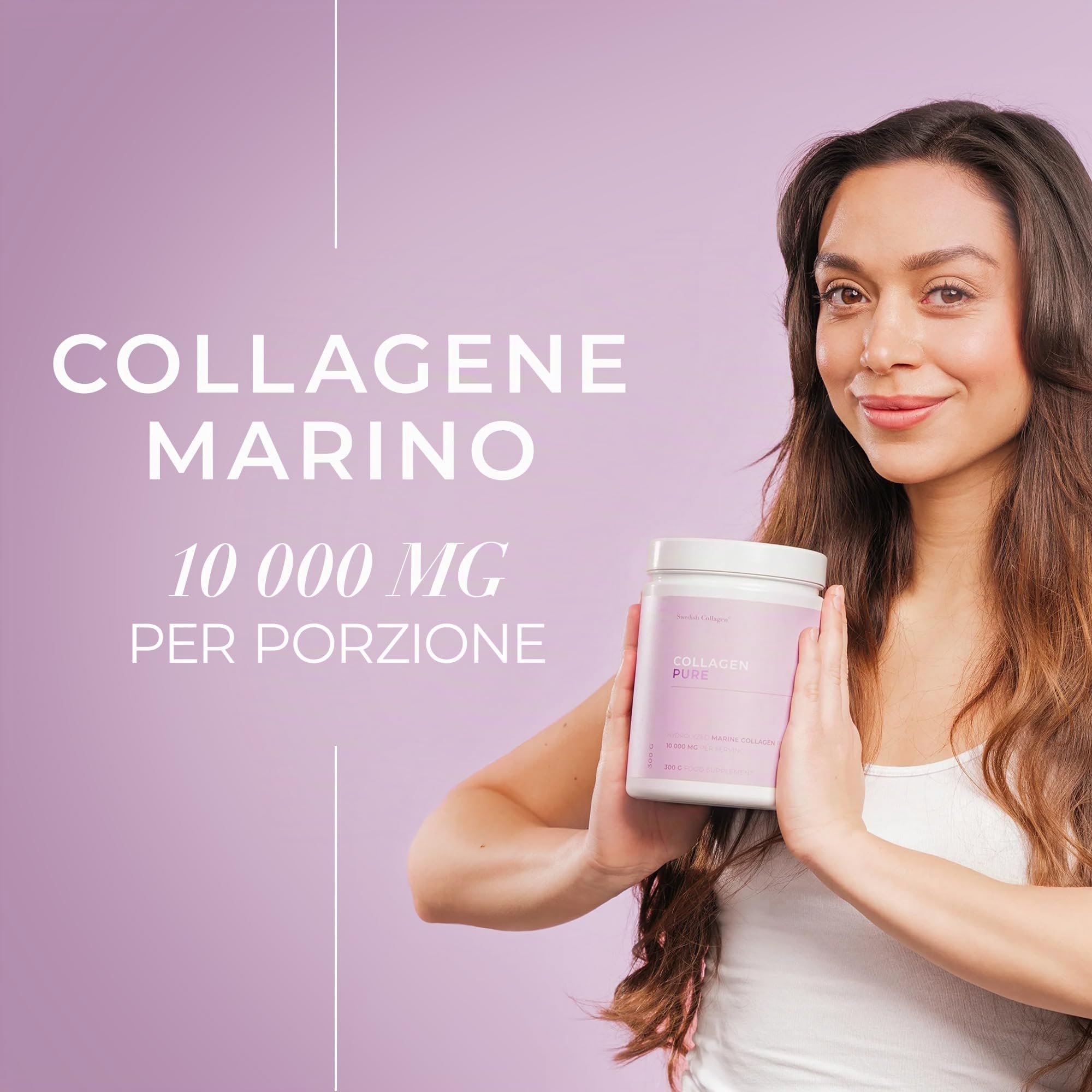Collagene Pure x 2 I 2 contenitori di polvere di collagene idrolizzato al 100% (tipo I e III) I Odorless e senza sfuggito I Easy Mix - 60 Day Supply