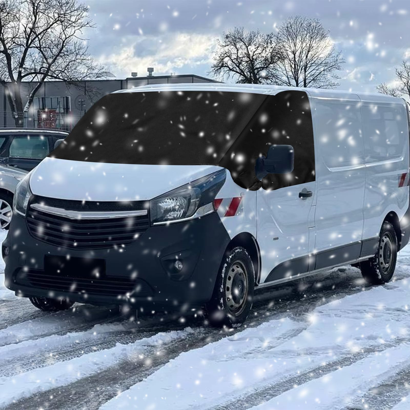 Housse de Pare-Brise Avant Pare Soleil pour R enault Trafic Tissu 600D | CICMOD Pare-Brise de Voiture Couverture Contre la Glace Anti-Neige Soleil Frost