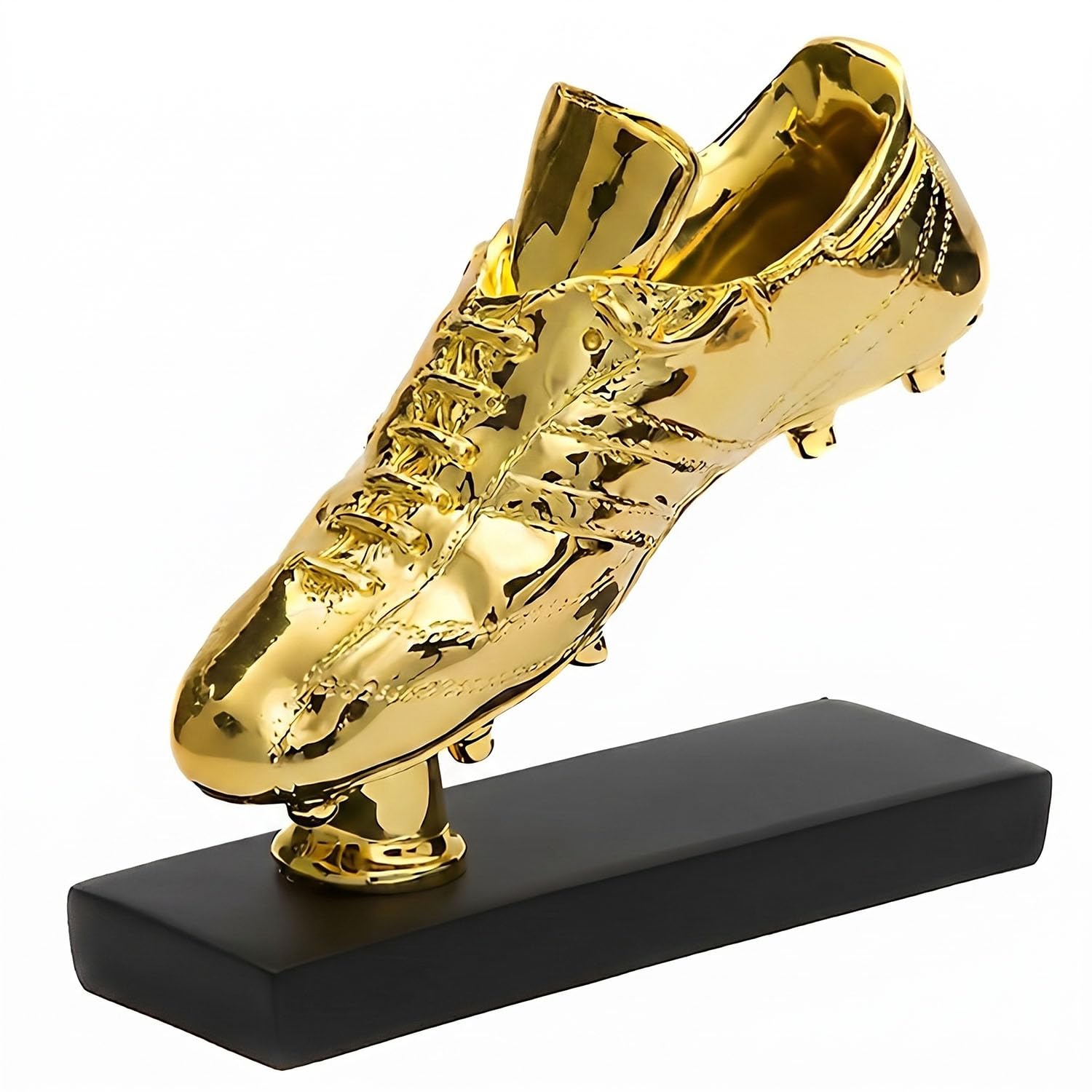 Réplica Trofeo Bota de Oro, Trofeo Golden Boot de Resina, Regalo Fútbol Máximo Goleador, Recuerdo de Fútbol para Jugadores Fans Entrenadores, Adorno Escritorio