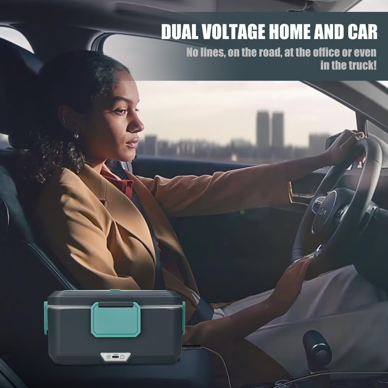 Quugerar - Cuenco eléctrico (2,5 L, 12 V/24 V y 220 V)