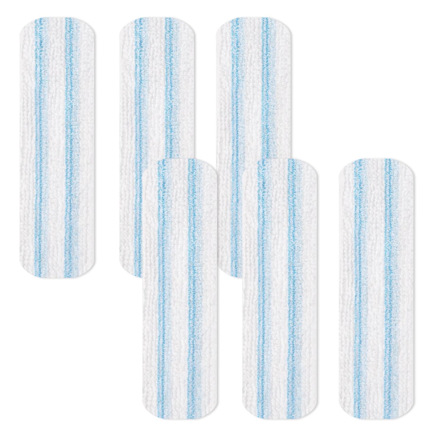 6 Piezas para Vileda H2Pro Recambio Fregona Mopa Plana Kit, Microfibra, Lavable a Máquina, Reutilizable, Fácil de Instalar, Elimina Manchas Fácilmente, Apto para Todo Tipo de Suelos Duros