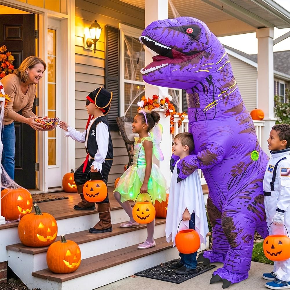 Rysotowy Nadmuchiwany kostium dinozaura dla dorosłych, nadmuchiwany kostium T-rex, zabawna impreza, kostium dinozaura, fantazyjny kostium na Halloween