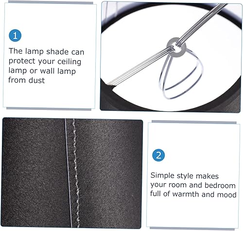 Miniatura 8 de Tela de la lámpara 1 unid Clip Bombilla Pantalla Lámpara Pantalla Tela Lámpara Lámpara Accesorio de Luz Lámpara de techo de polvo Pantalla de