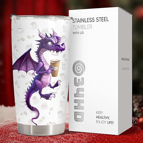 Vista 100 de Vaso de gato de terror con tapa, taza de película de terror de acero inoxidable de 20 onzas, taza de café única con gatos, Navidad, Halloween, Vaso