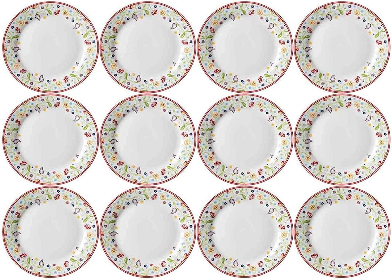 Ritzenhoff & Breker Shanti - Set di 6 tazze da caffè con piattini, 80 ml, in porcellana, multicolore