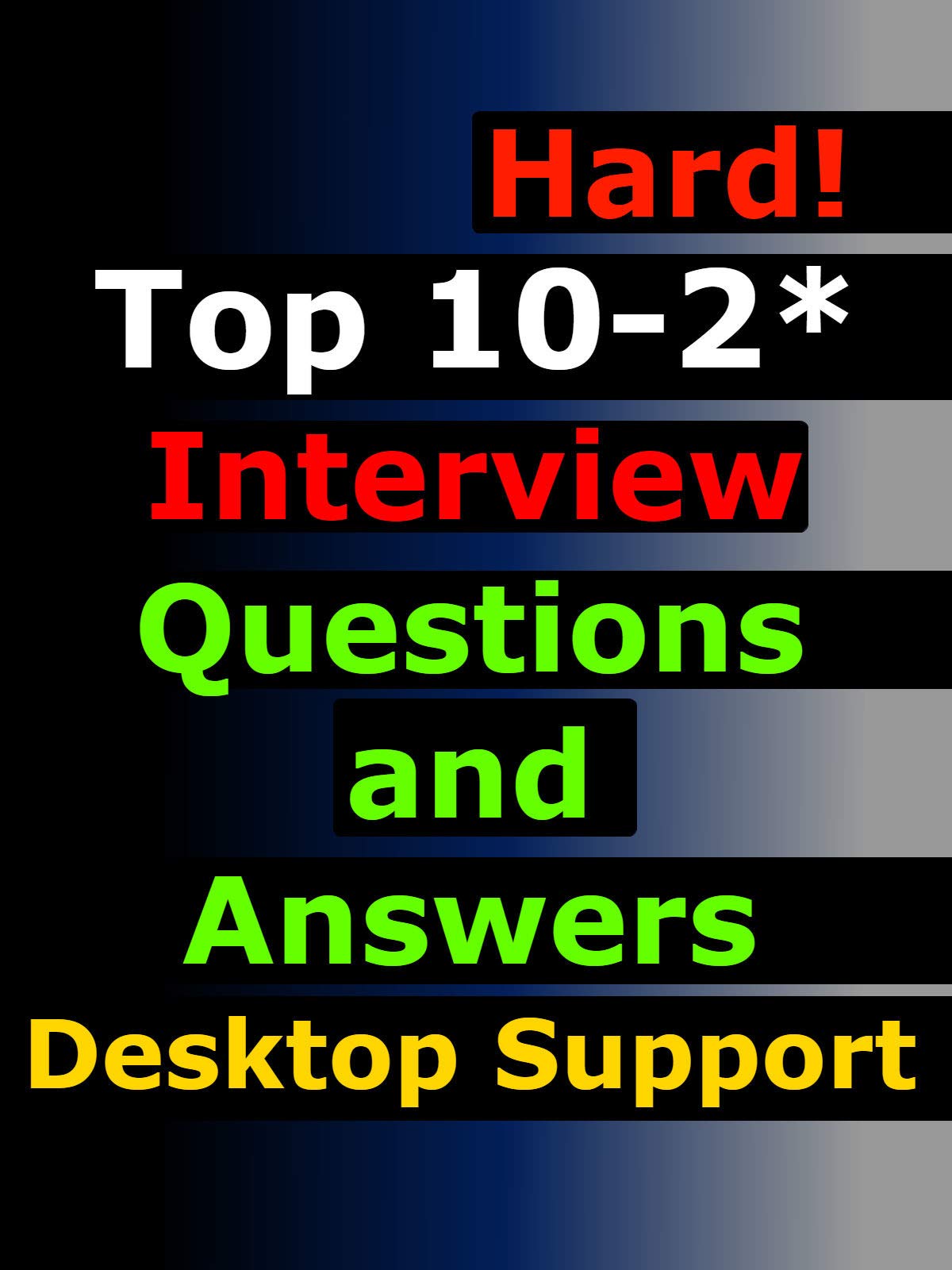 Top 102* Desktop Support Interview Questions and Answers