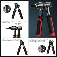 Vista 6 de Kit de Herramienta para Tuerca Remachable Kit de Tuerca Remachable, Kit de Herramienta Rivnut con 10 Mandriles Métricos y SAE, Kit Surtido de 100