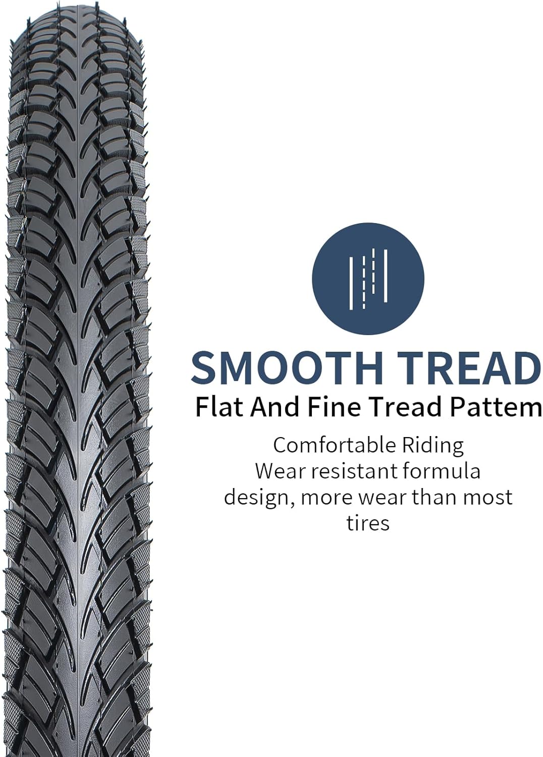 YUNSCM 2-PCS 26" Bike Tires 26x1.75/47-559 Compatible with Road Bike 26 x 1.75 26X1.75 Bicycle Tires(Y-1476)