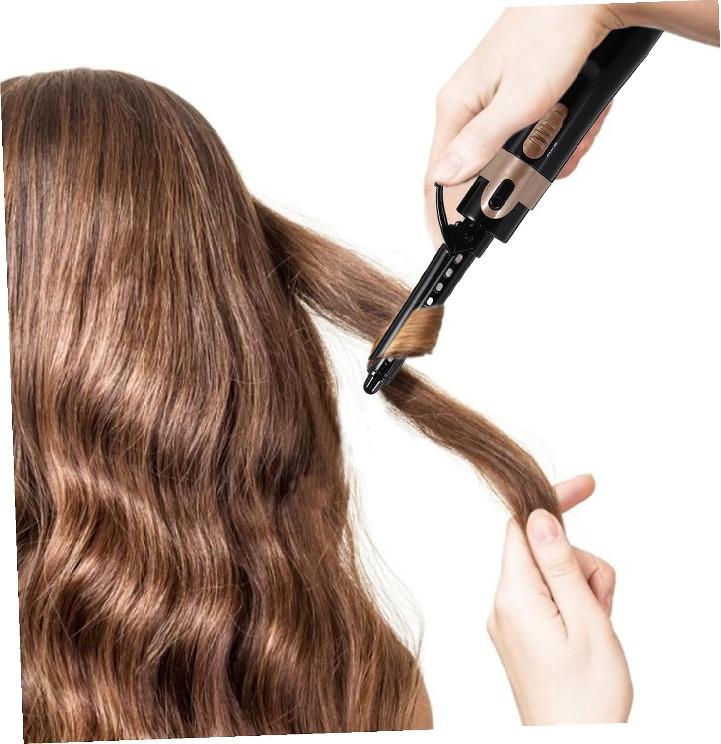 Versatile Hair Curler with US Plug Compact Electric Heated Curling Wand for Personal Hair Styling Quick Warm-up in Seconds Includes Four Styling Combs for DIY Hairstyles