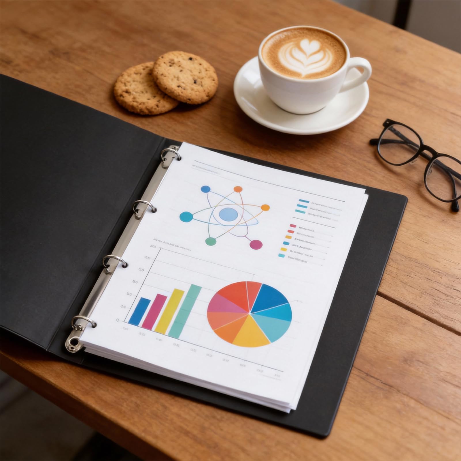 10 Stück Ringbuch A4 mit 4 Ringen, Ringordner A4 Schmal, Mehrfarbig, Rückenbreite 2,5 cm, für Büro, Familie und Organisationsprojekte
