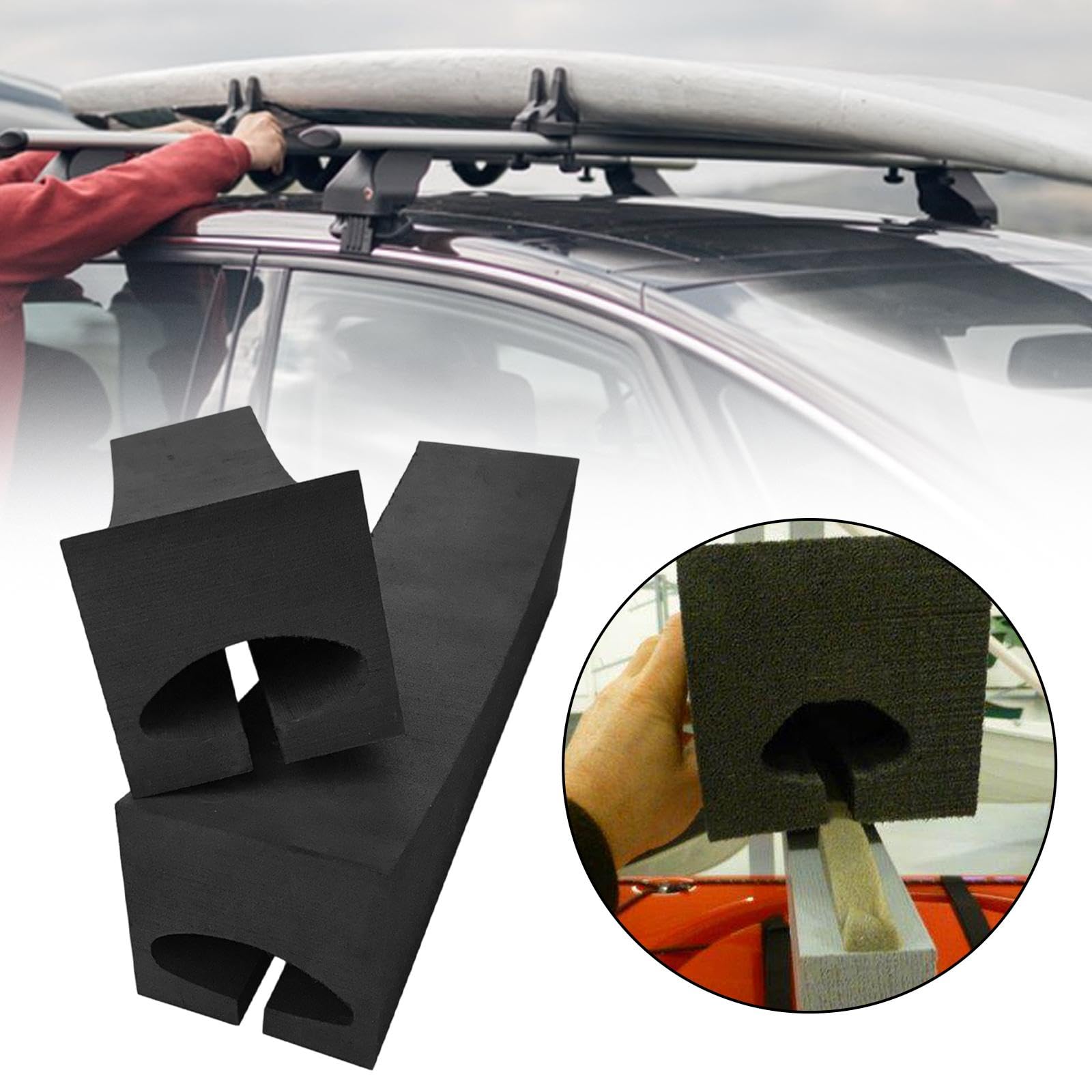 2 Stück Car Top Kayak Carrier Kit Dachmatte Surfboardhalter Gepäckträger Schaumstoff Eva Material für SUV Familienreise, Tragflügel