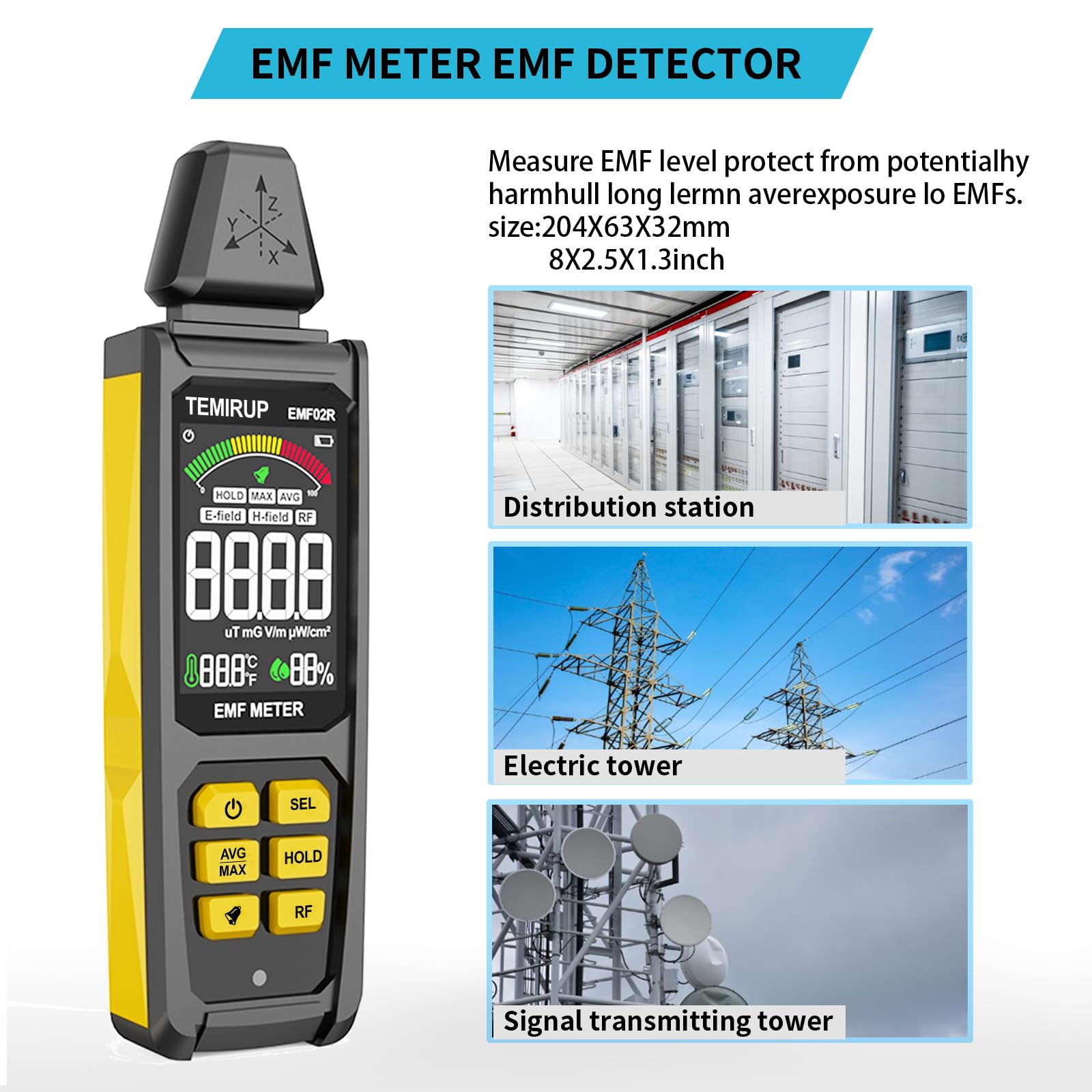 Medidor EMF 5 en 1,