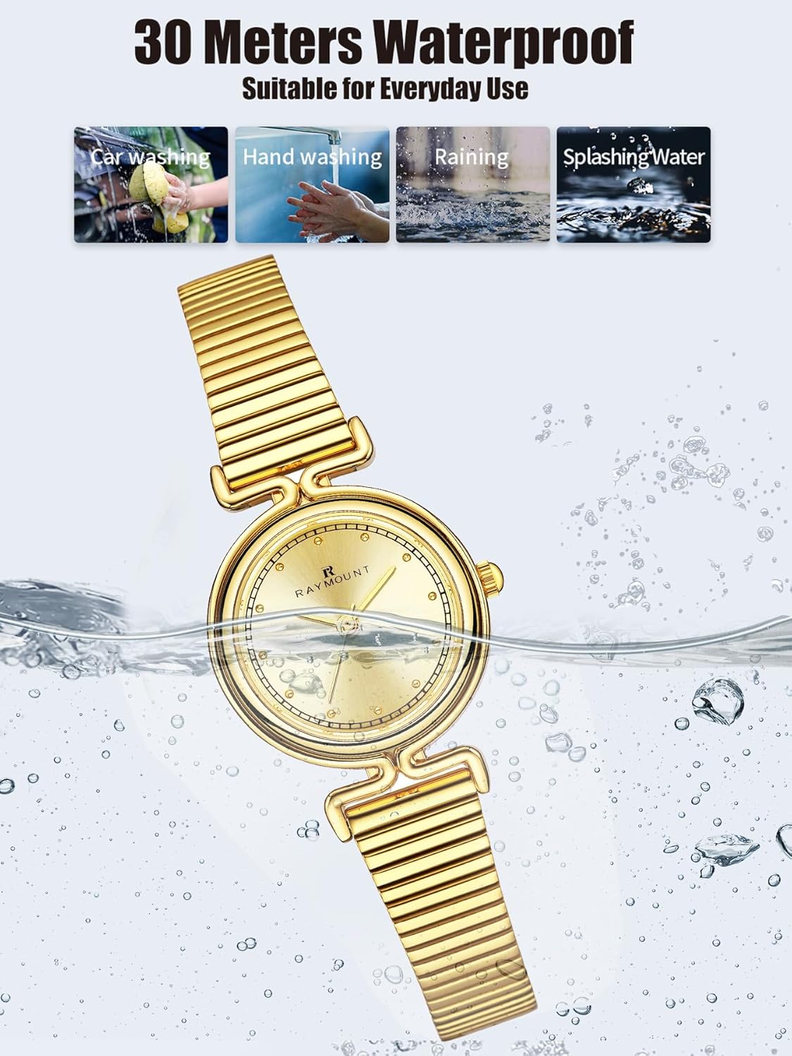 FORSINING Small Gold Watches for Women Ladies Quartz Wrist Watches with Gold Stainless Steel or Brown Leather Band - Image 6