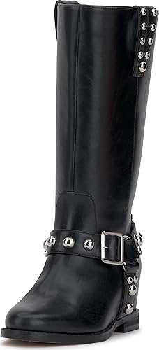 Jessica Simpson Bottes de moto Milley pour femme, noir, 36 EU