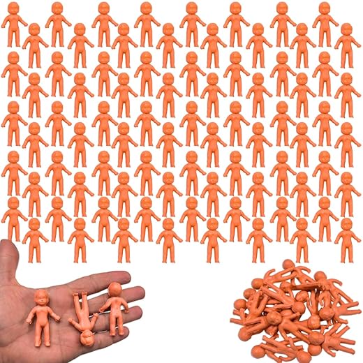 Bonequinhos para Maquete Escolar Mini Plástico Atacad Xaxá (bege, 1 unidade, 60)