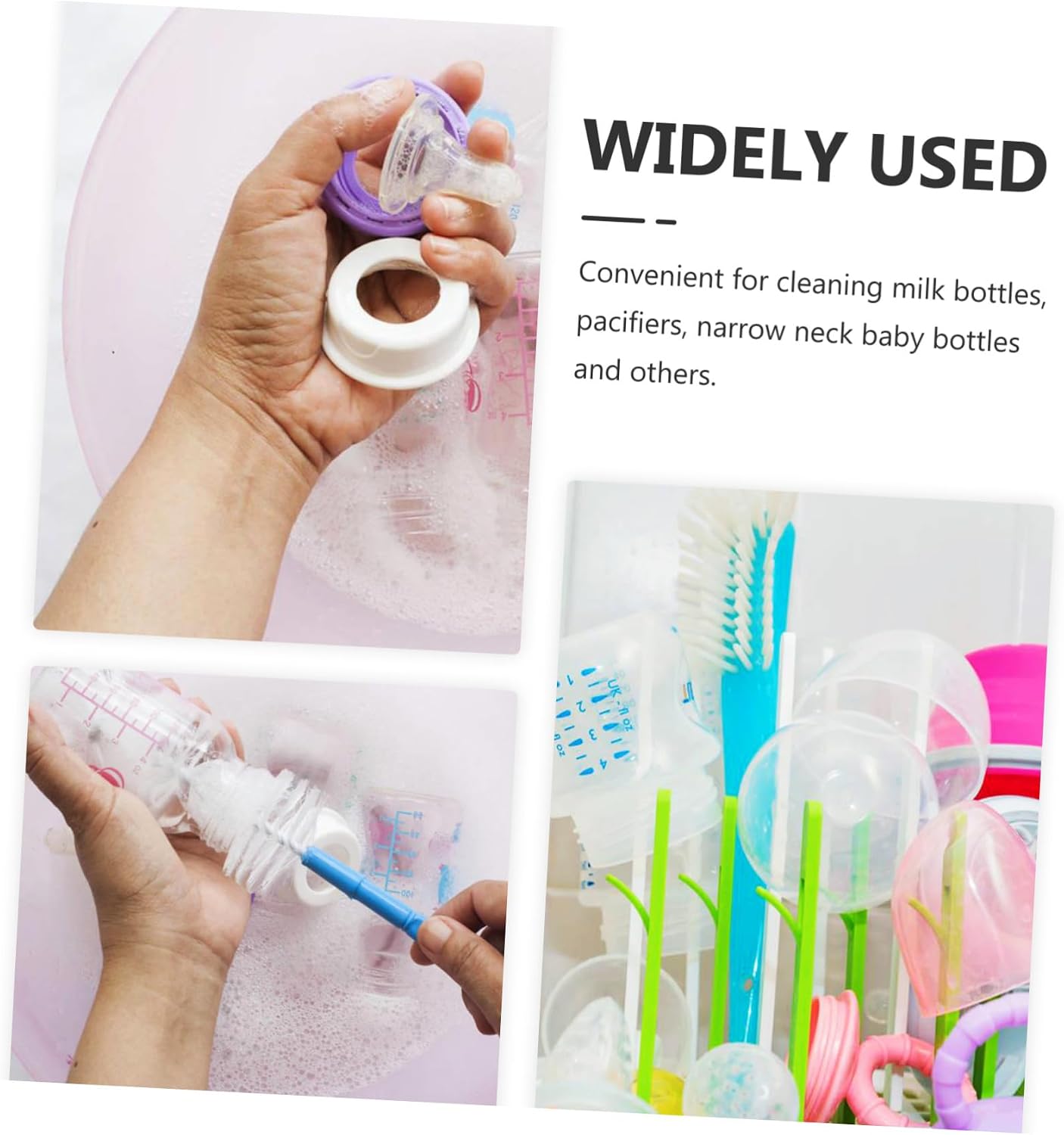 Silicone Baby Bottle Brush Set, Electric Rotatable Cleaning Tool