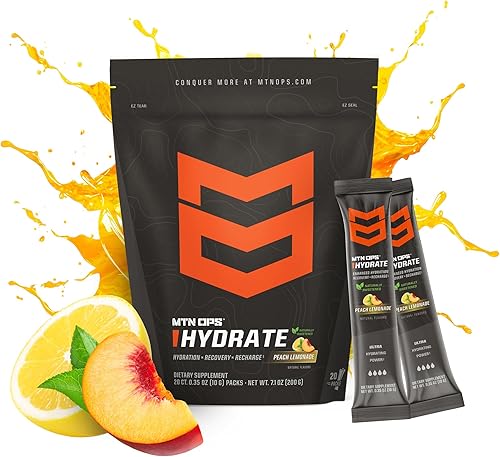 Miniatura 2 de MTN OPS Hydrate Electrolytes - Mezcla de bebida en polvo, endulzada naturalmente con fruta del monje, sin gluten, 20 paquetes de electrolitos