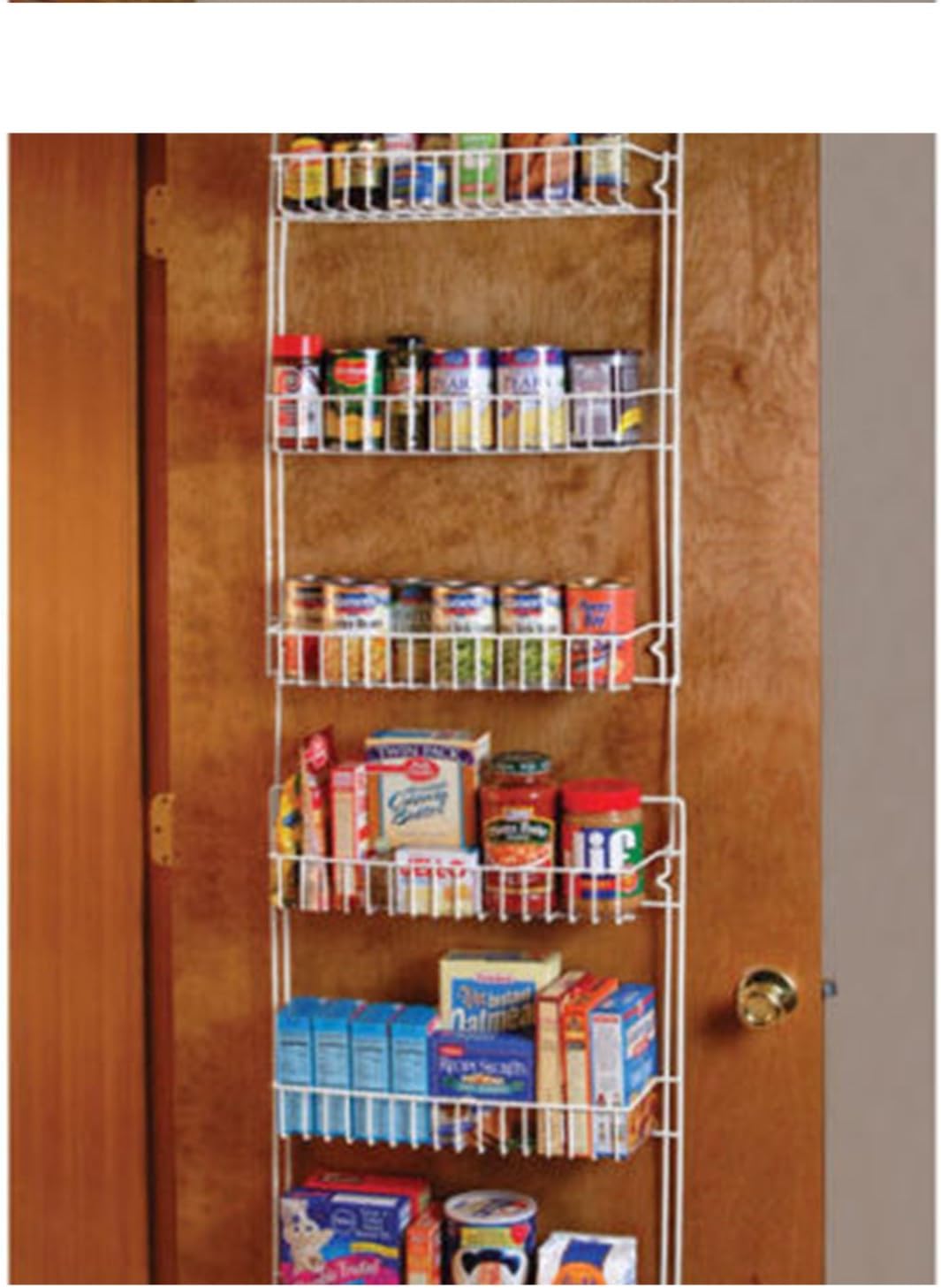 Heaven Tvcz Over the Door Storage Rack White Shelf Kitchen Pantry Spice Space Saver Organizer for the pantry