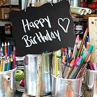 Vista 5 de AUSTOR Chalkboards 10x14 Inch Double Sided Erasable Chalkboard Signs Message Board with Hanging String and Cleaning Cloth, 2 Pack