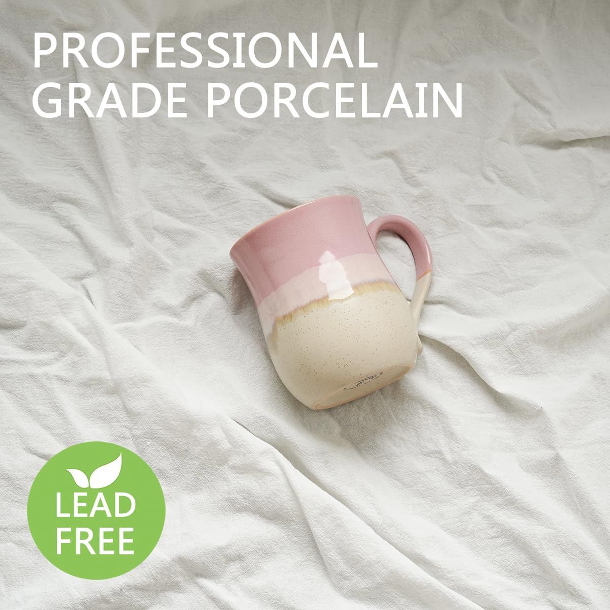 Bosmarlin Large Ceramic Coffee Mug, 20 Oz, Big Tea Cup for Office and Home, Dishwasher and Microwave Safe (Pink, 20 Oz) - Image 3