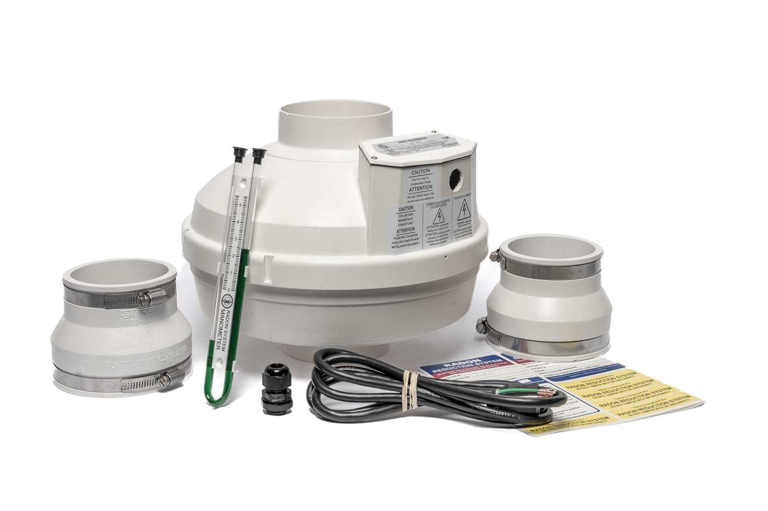 Festa AMG Maverick Radon Fan – 3“ Installation Kit - Quiet and Energy Efficient Radon Mitigation Inline Fans – High Performance 4” Duct Fan AMG Maverick 4x3