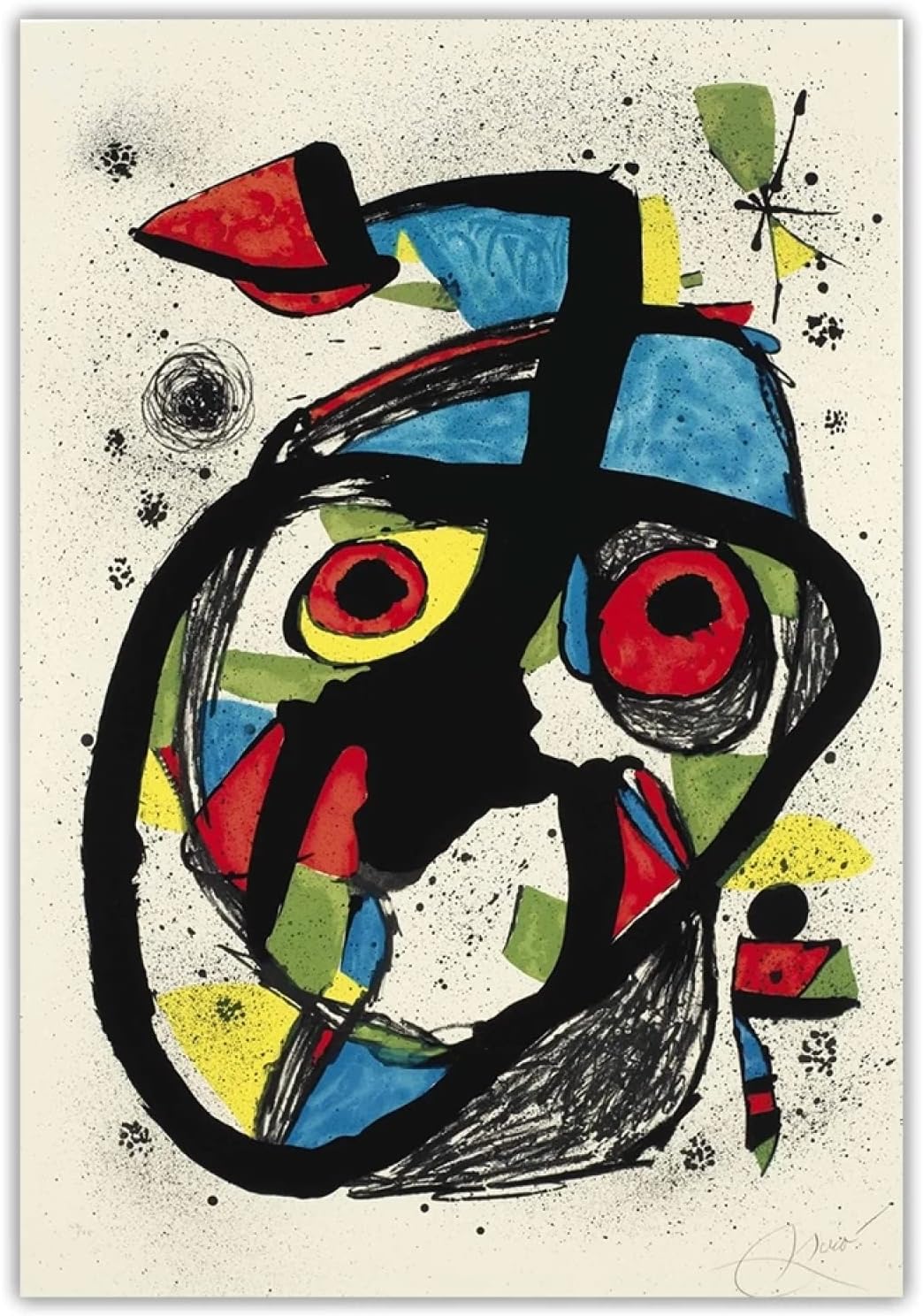 KCHSJD Joan Miro Posters And Prints Carota Canvas Painting Famous Wall Art Abstract Pictures Aesthetic For Living Room Home Decor 60x90cmx1 No Frame