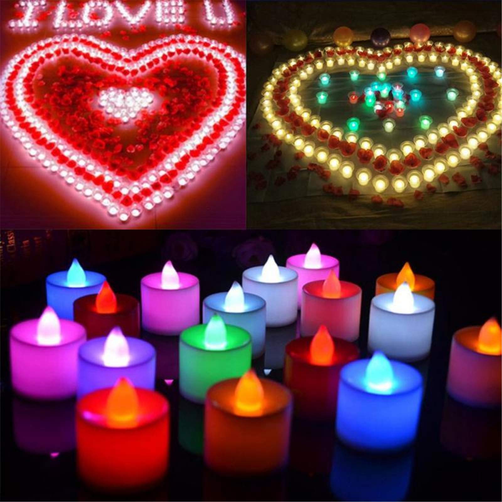 Candele LED Senza Fiamma - 24 Pezzi Tremolanti Per Decorazioni Romantiche - Foto 5