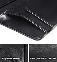 Vista 8 de RYUITHDJP Libro de mesera para camarera, libros de camarera con bolsillo con cremallera, diseño de lobo, organizador de libros para servir