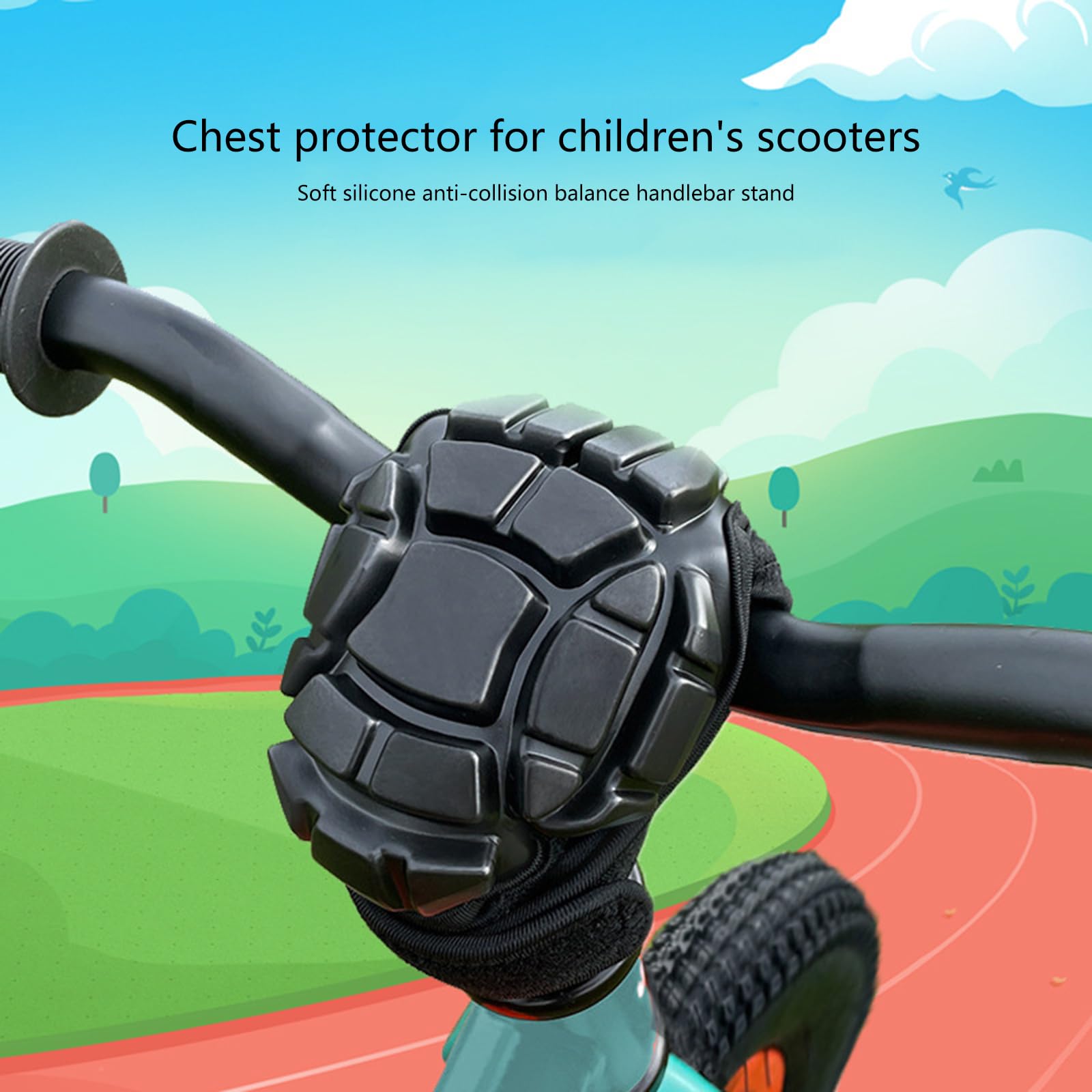 Lenkerpolster für Kinderroller, Silikon, Brustschutz, Vorbau-Schutzabdeckungen für Kinderfahrrad